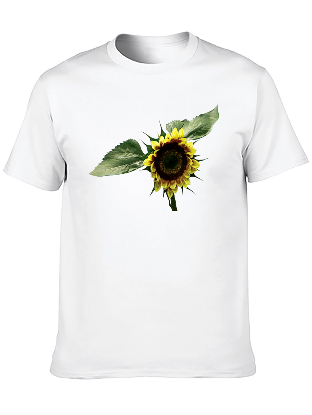 Sunflower Graphic Tee - Black Cotton T-Shirt