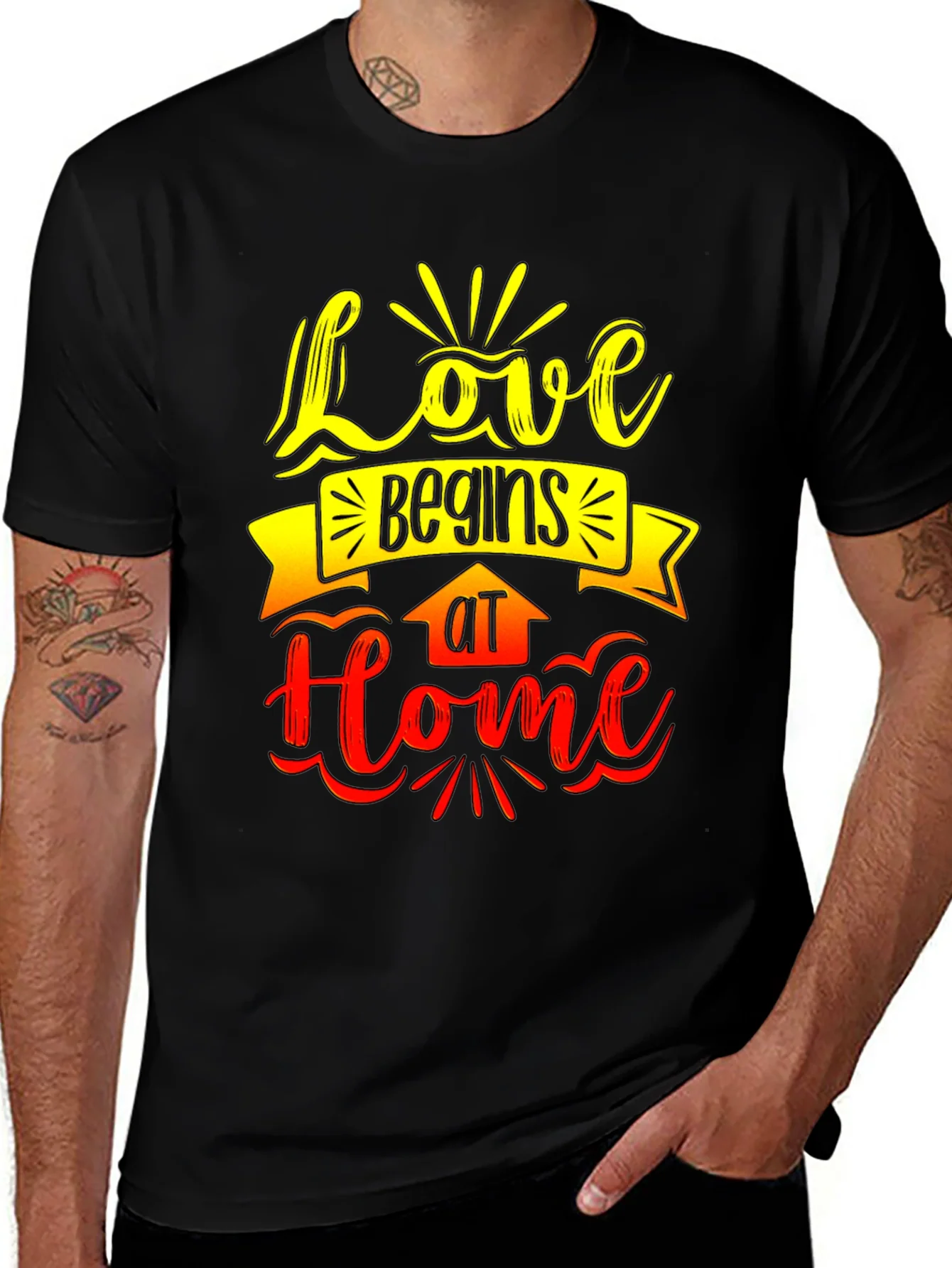 Love Begins At Home Graphic Tee