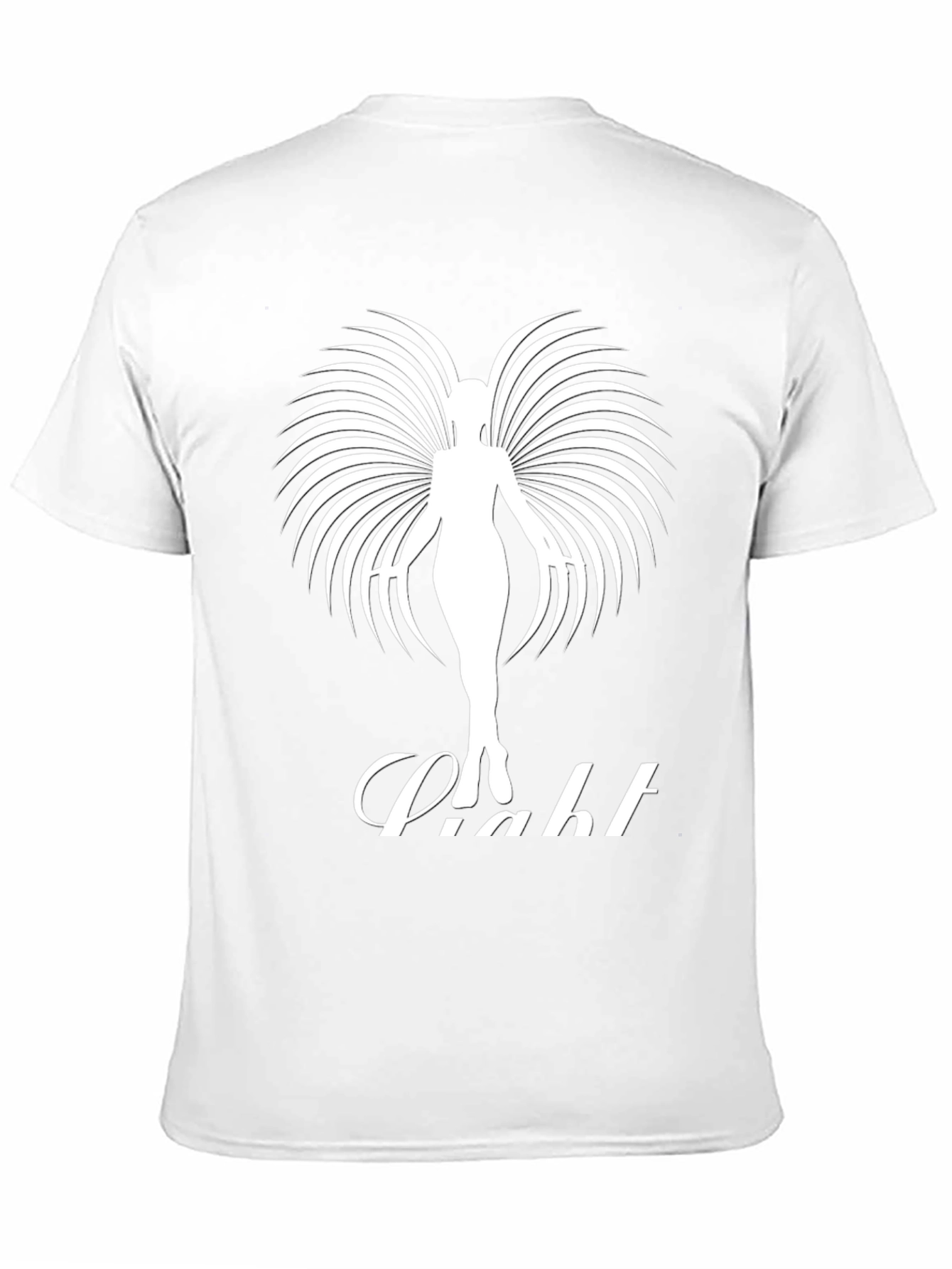 Elegant Angel Wing Graphic Tee - Black Cotton Shirt