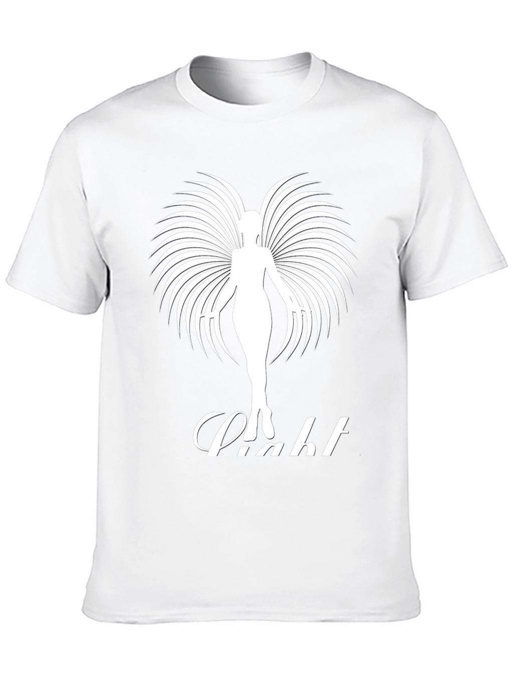Elegant Angel Wing Graphic Tee - Black Cotton Shirt