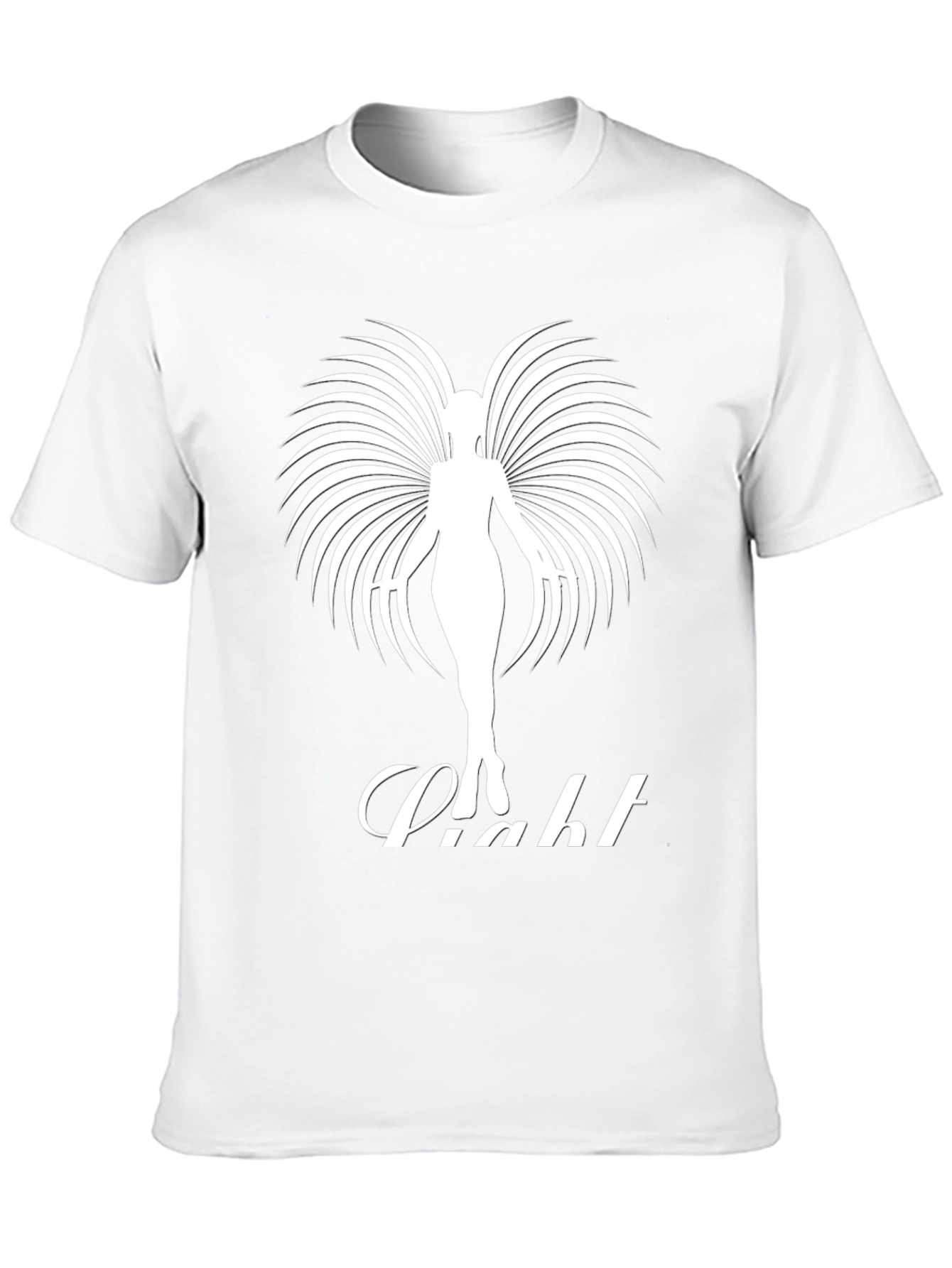Elegant Angel Wing Graphic Tee - Black Cotton Shirt