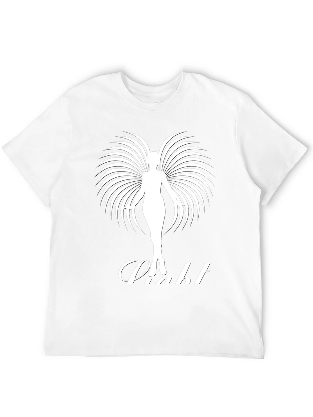 Elegant Angel Wing Graphic Tee - Black Cotton Shirt