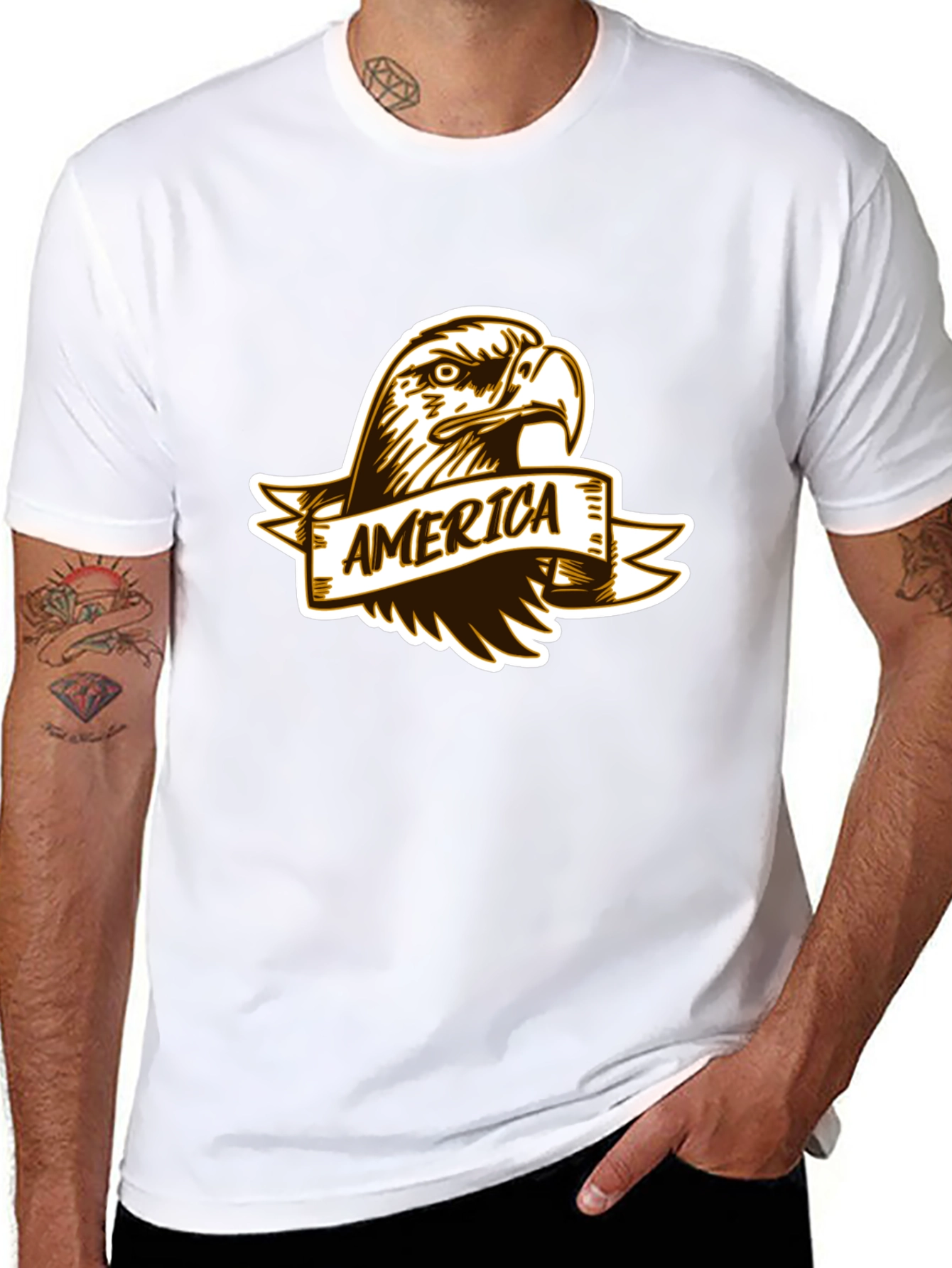 America Eagle Black T-Shirt
