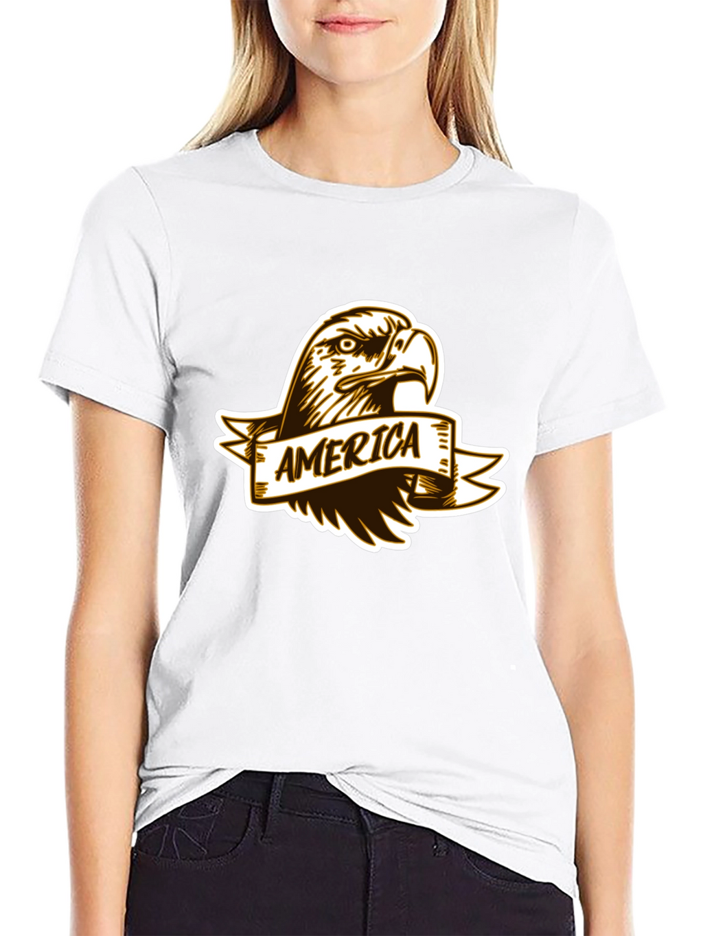 America Eagle Black T-Shirt