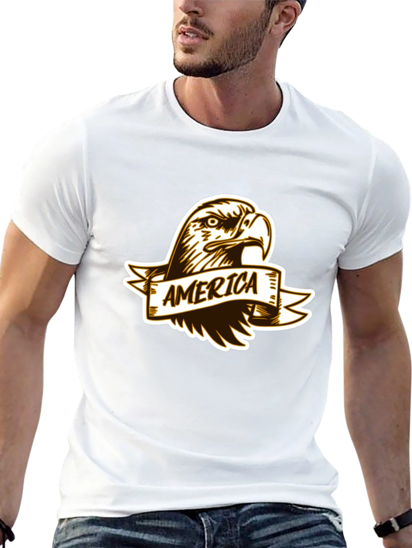 America Eagle Black T-Shirt