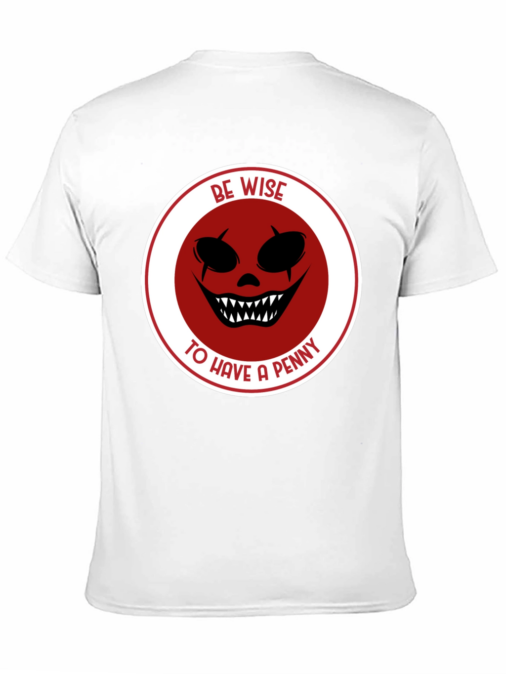 Be Wise Scary Clown Graphic Black T-Shirt