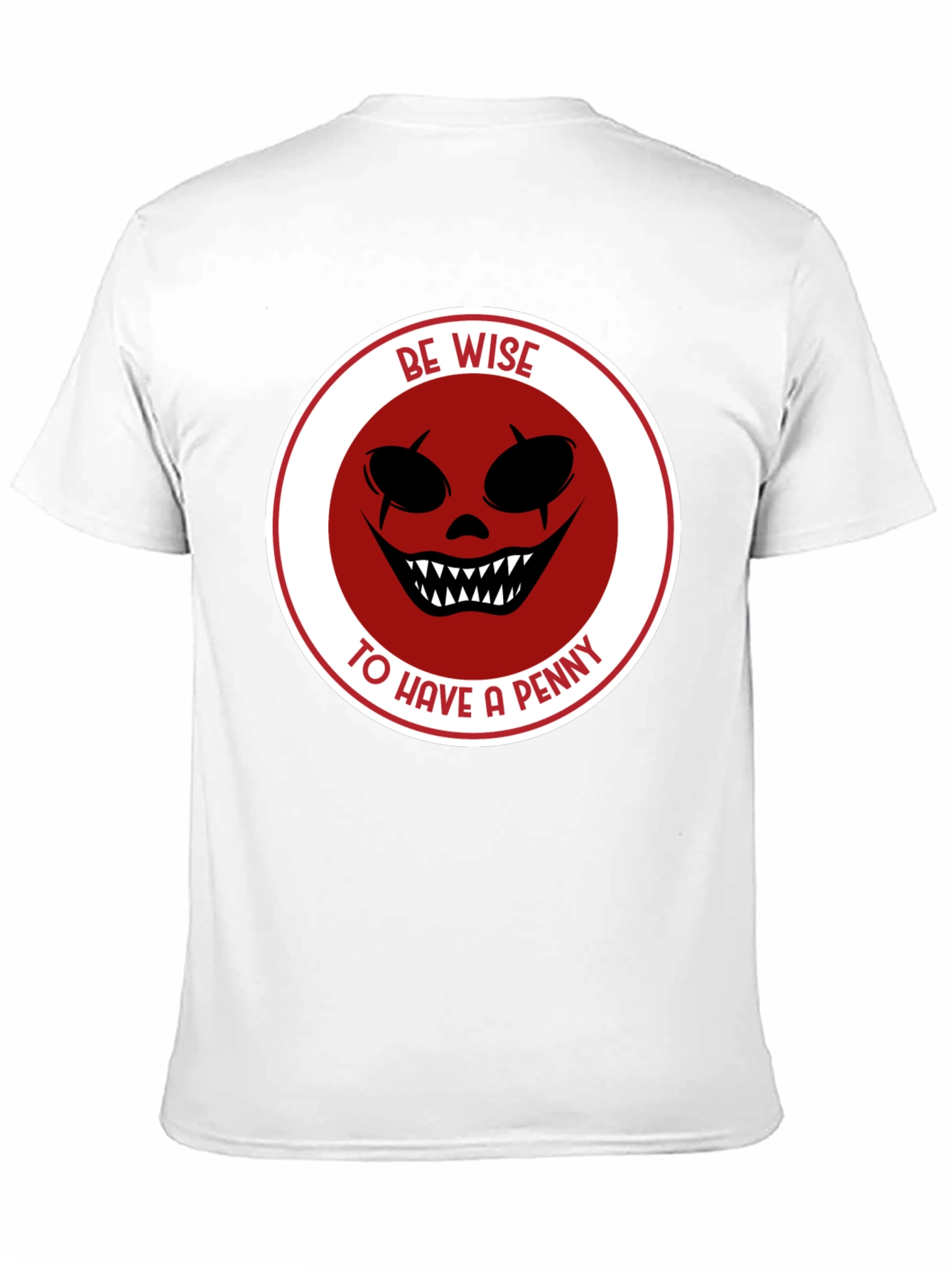 Be Wise Scary Clown Graphic Black T-Shirt
