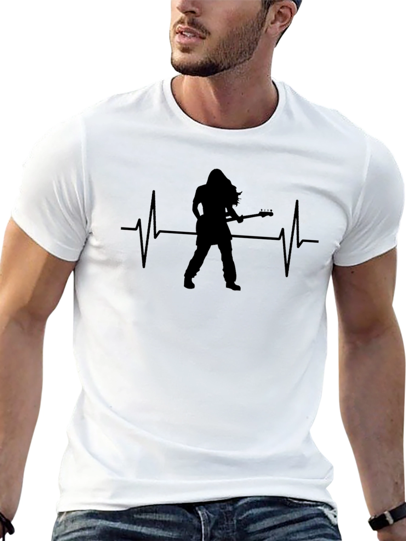 Rocker Heartbeat Graphic T-Shirt