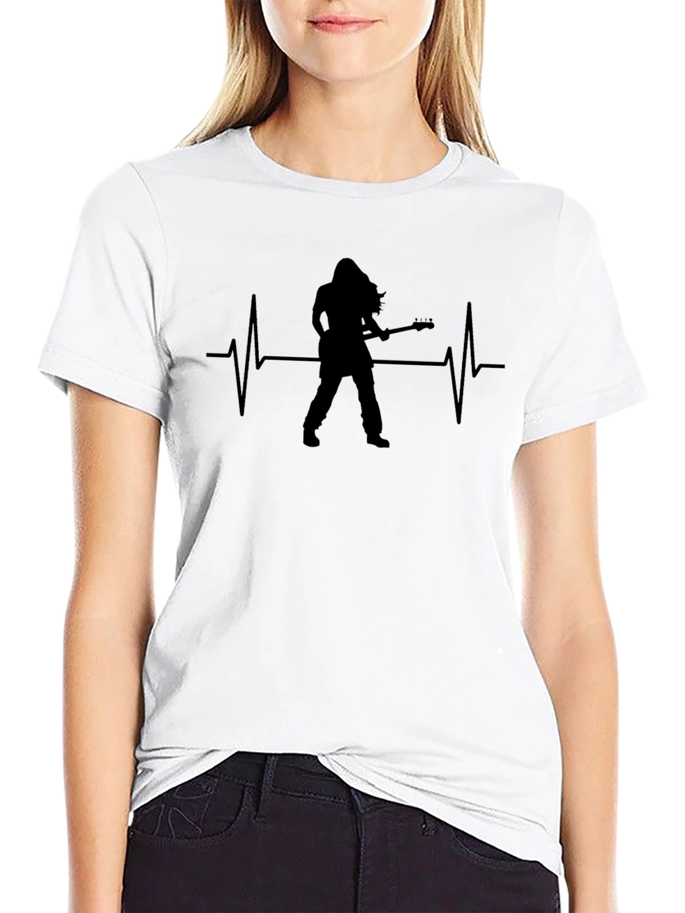 Rocker Heartbeat Graphic T-Shirt