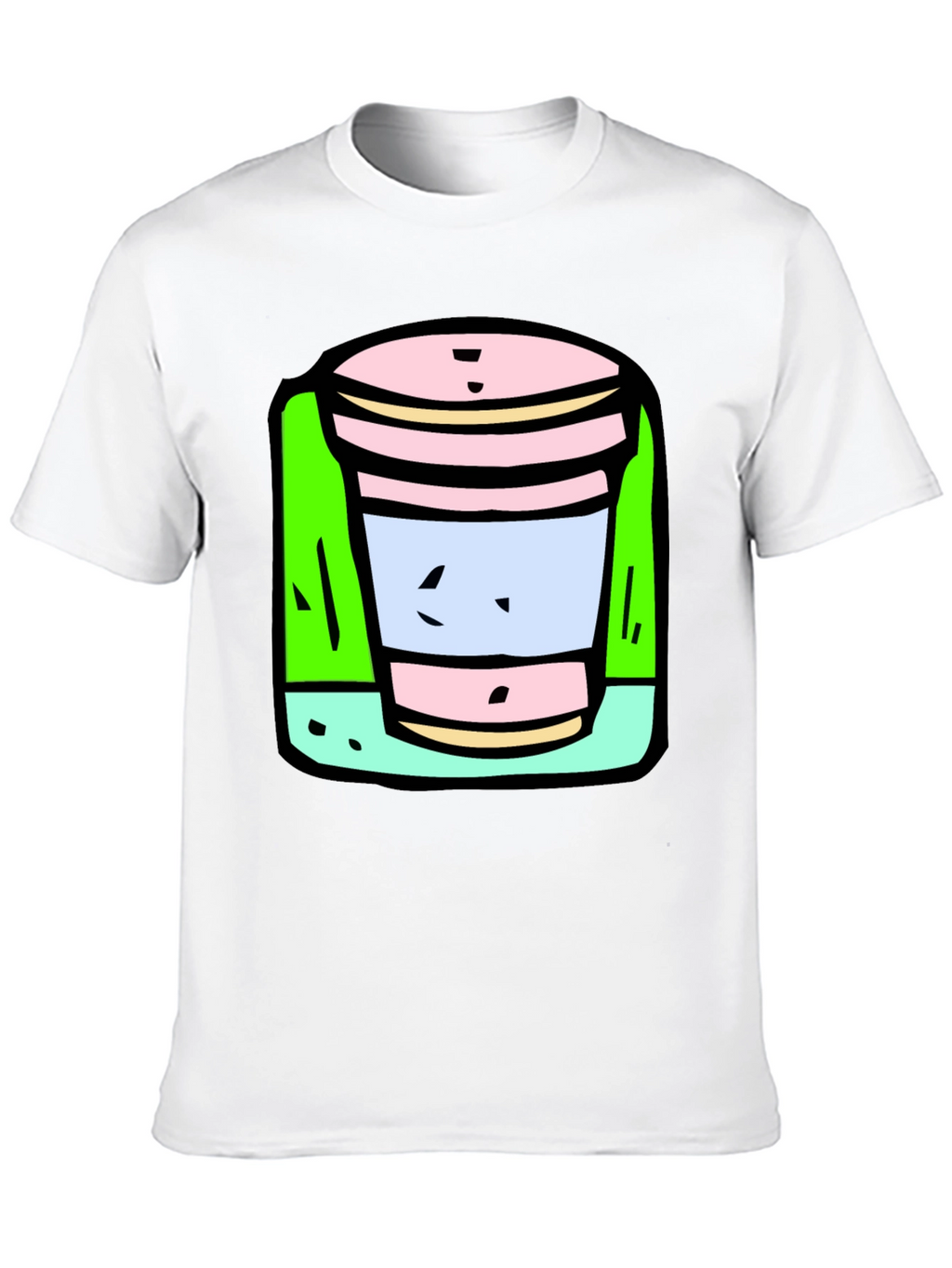 Cartoon Cup T-Shirt: Fun Unique Graphic Tee