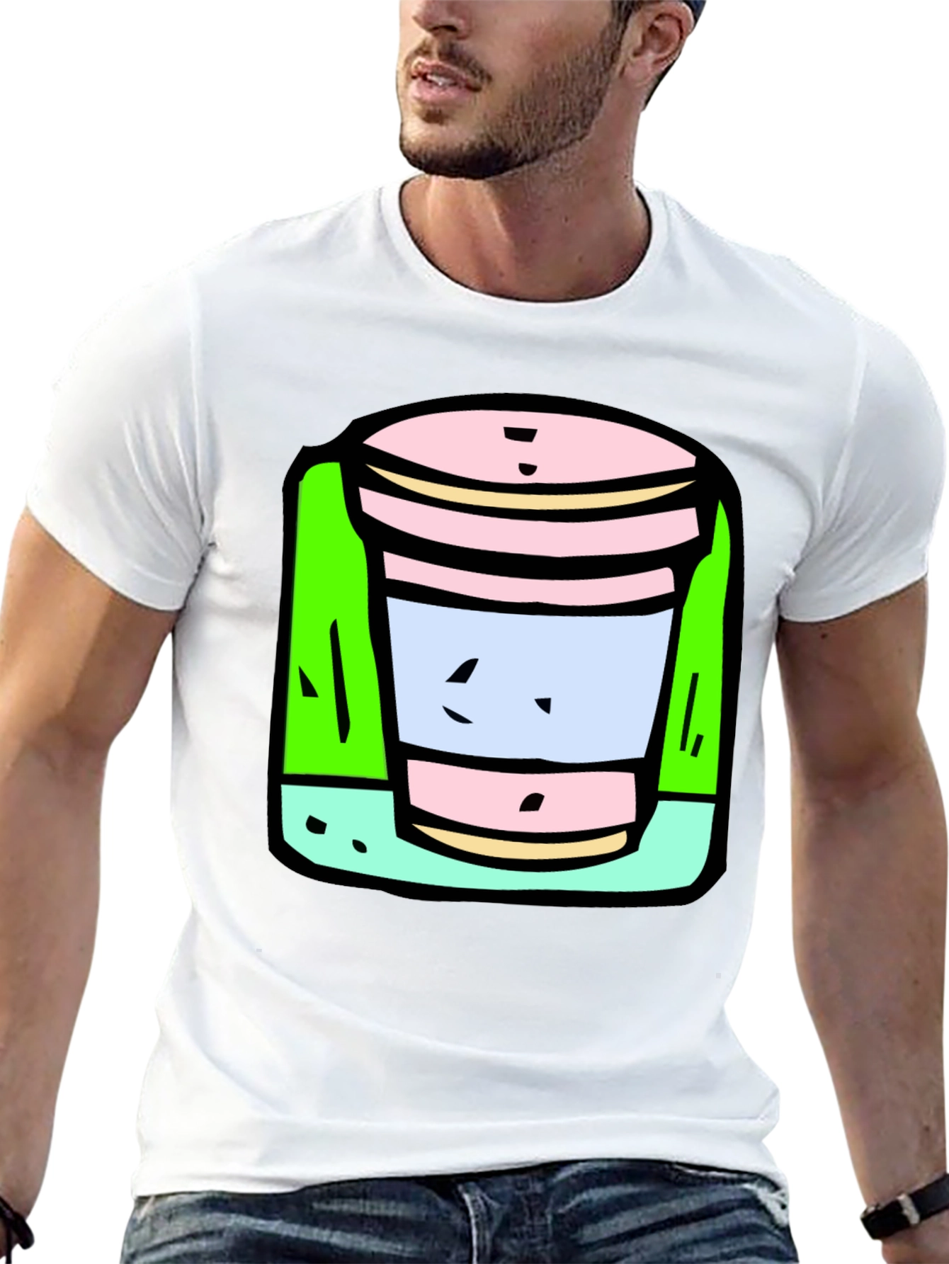 Cartoon Cup T-Shirt: Fun Unique Graphic Tee