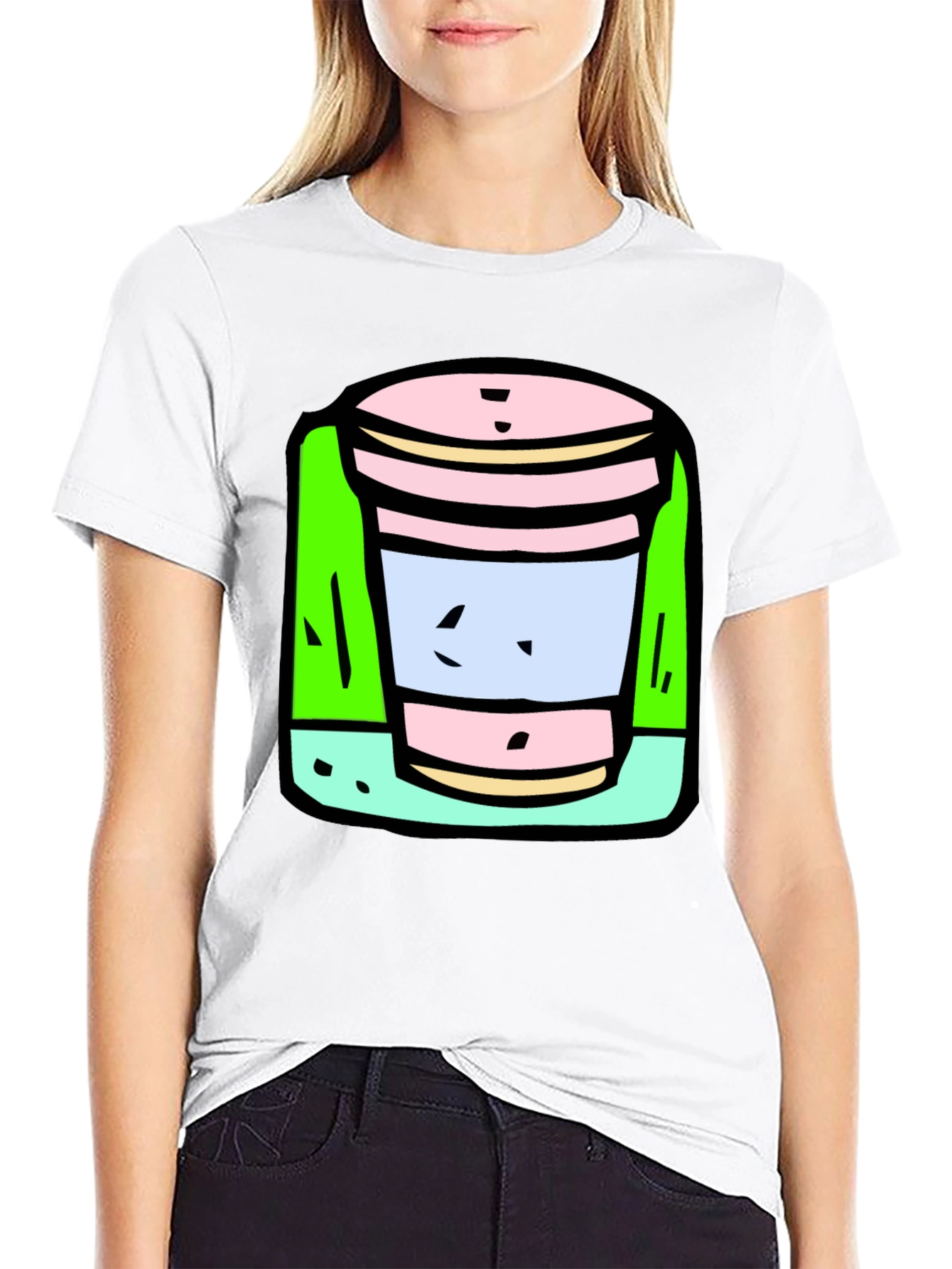 Cartoon Cup T-Shirt: Fun Unique Graphic Tee