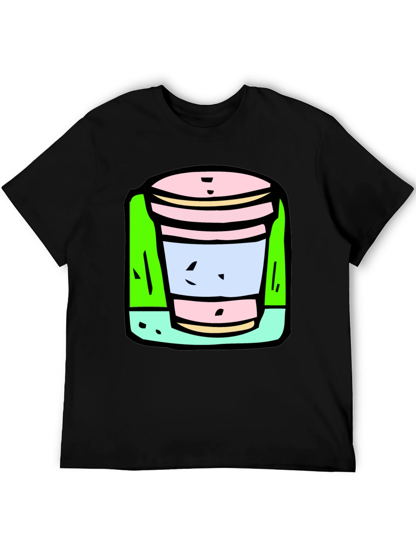 Cartoon Cup T-Shirt: Fun Unique Graphic Tee