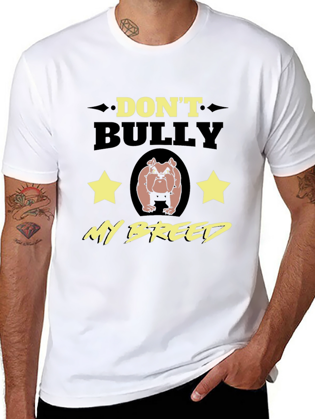 Dont Bully My Breed T-Shirt - Bulldog Lover Tee