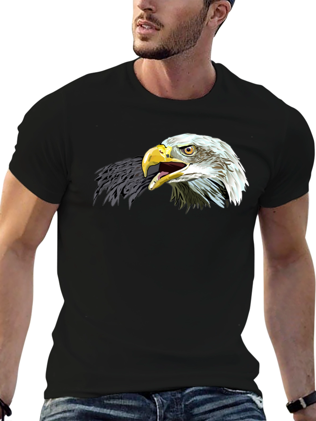 Eagle Graphic Tee - Patriotic Black T-Shirt
