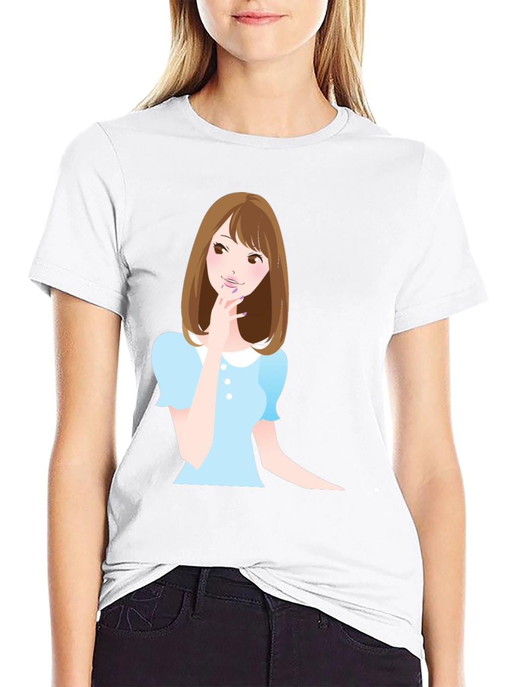 Cute Anime Girl Graphic T-Shirt