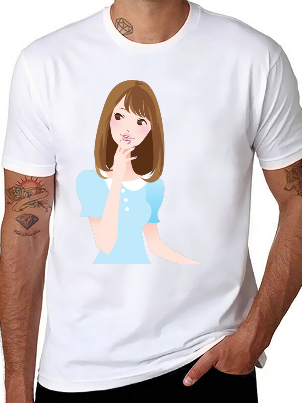 Cute Anime Girl Graphic T-Shirt