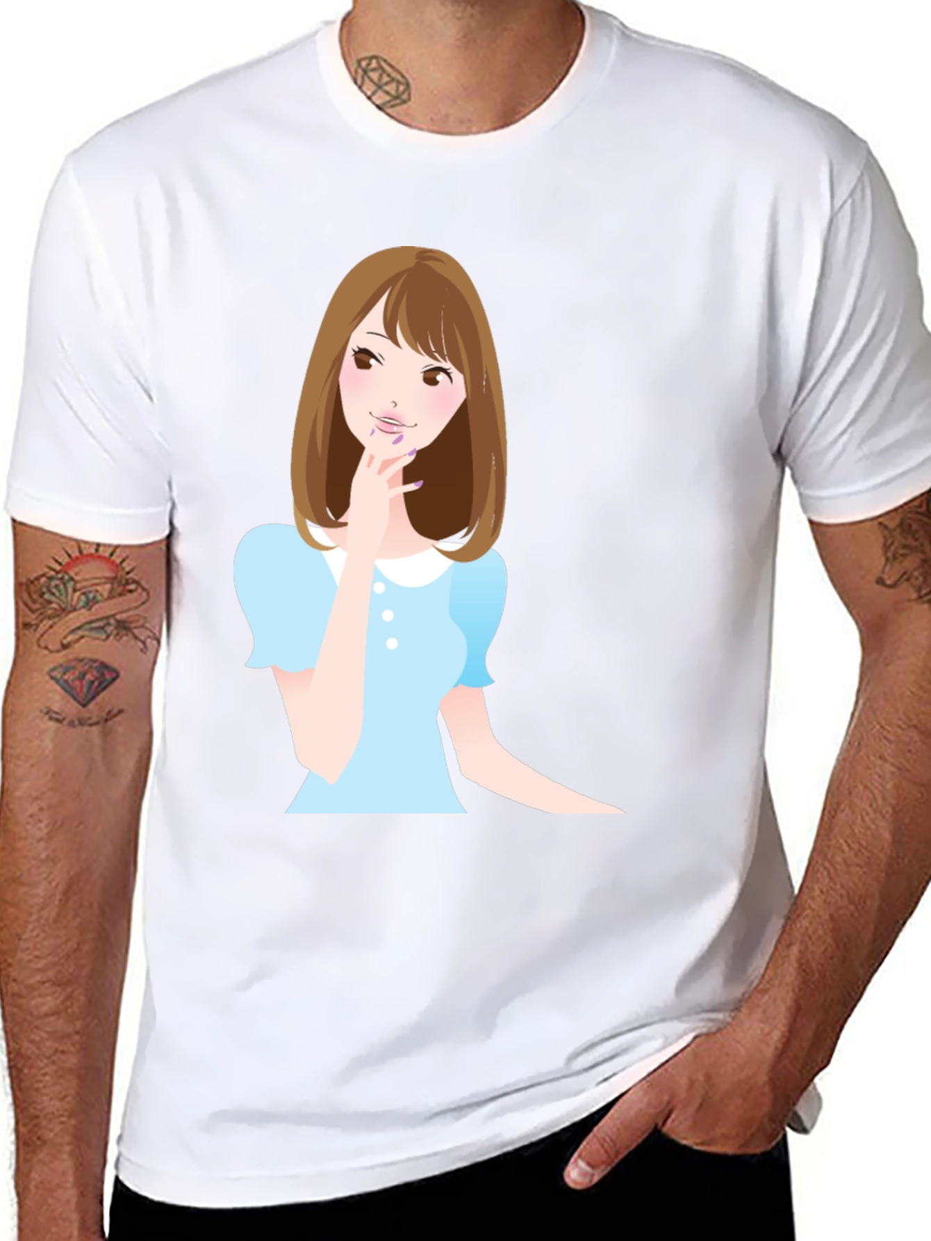 Cute Anime Girl Graphic T-Shirt