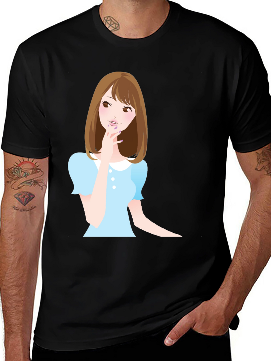 Cute Anime Girl Graphic T-Shirt