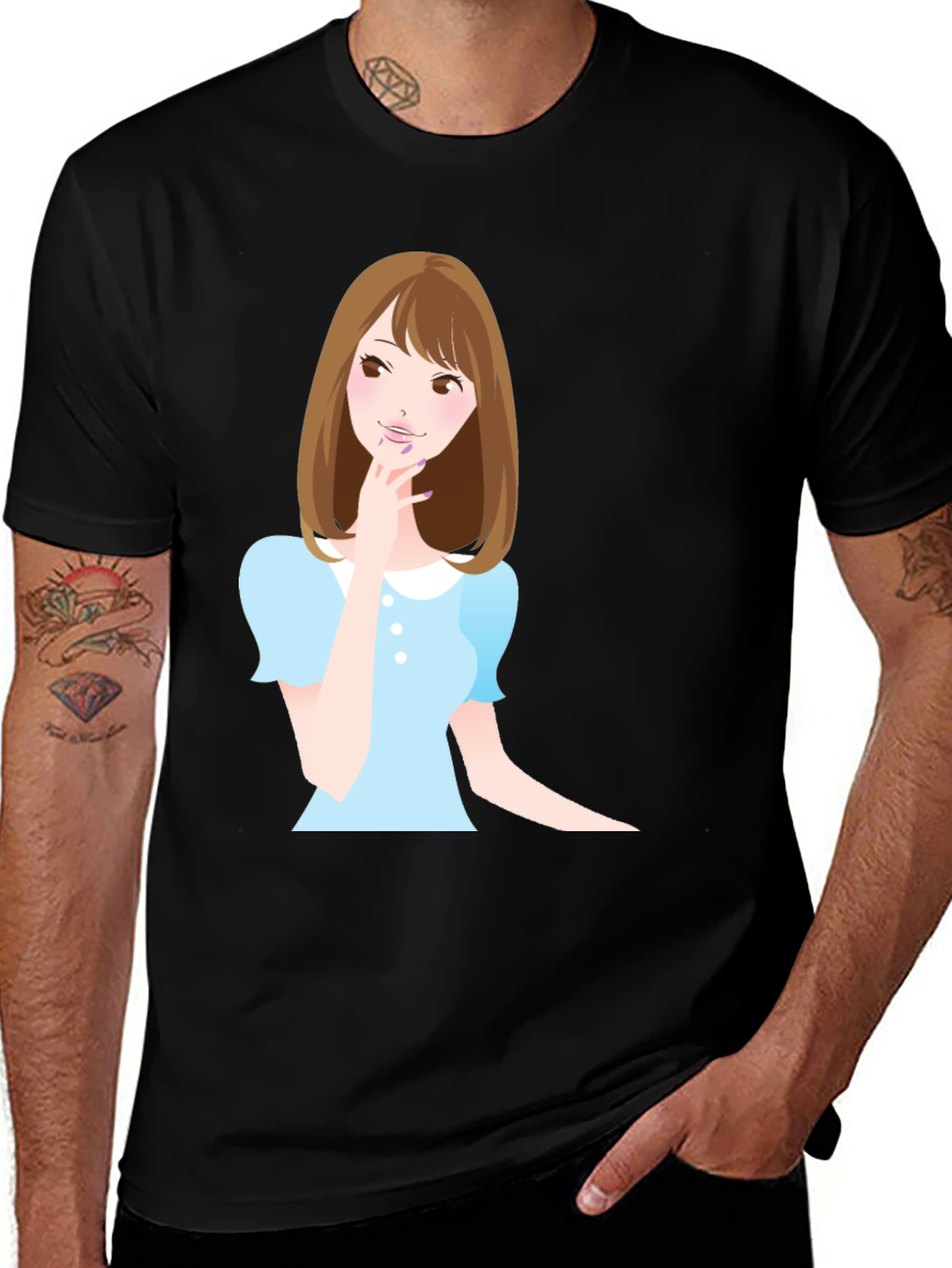 Cute Anime Girl Graphic T-Shirt