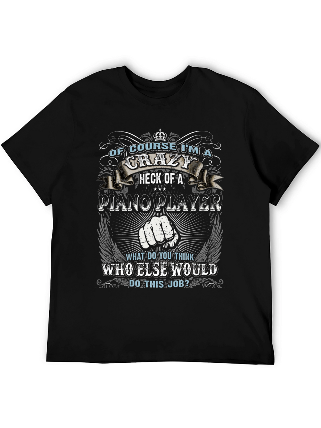 Crazy Piano Player Graphic T-Shirt
