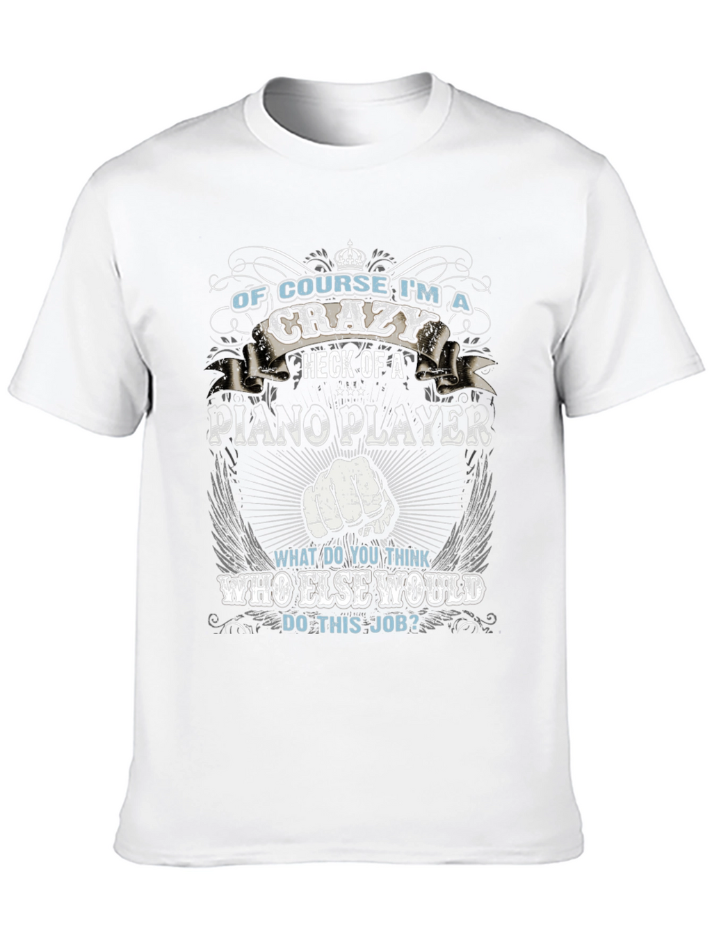 Crazy Piano Player Graphic T-Shirt