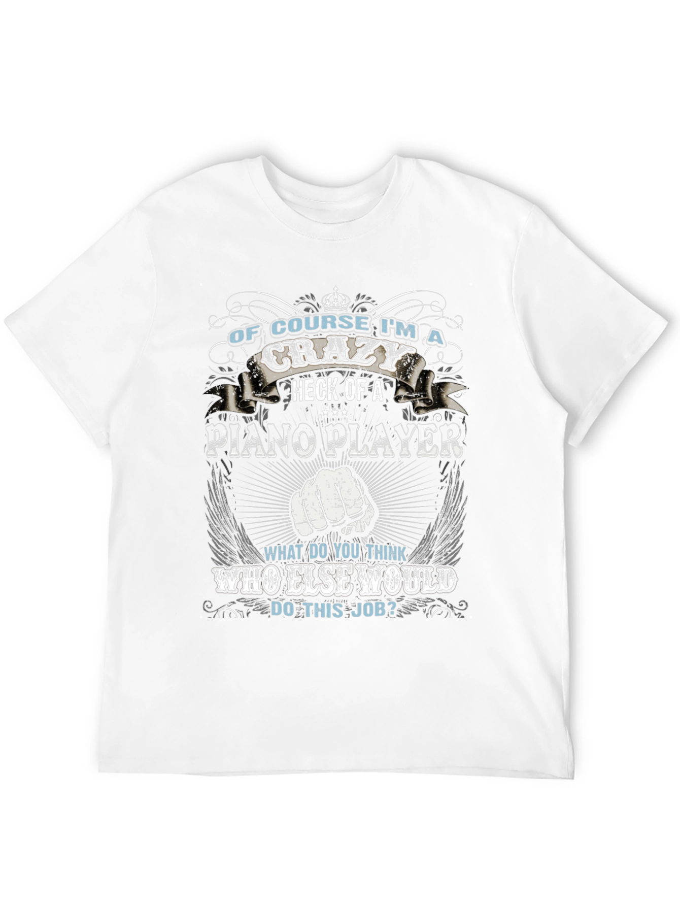 Crazy Piano Player Graphic T-Shirt