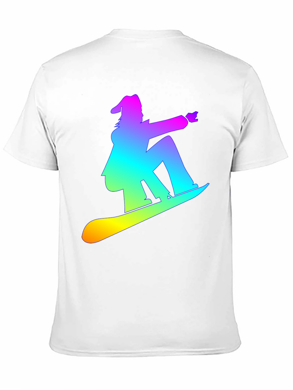 Rainbow Snowboarder Graphic Tee - Black T-Shirt