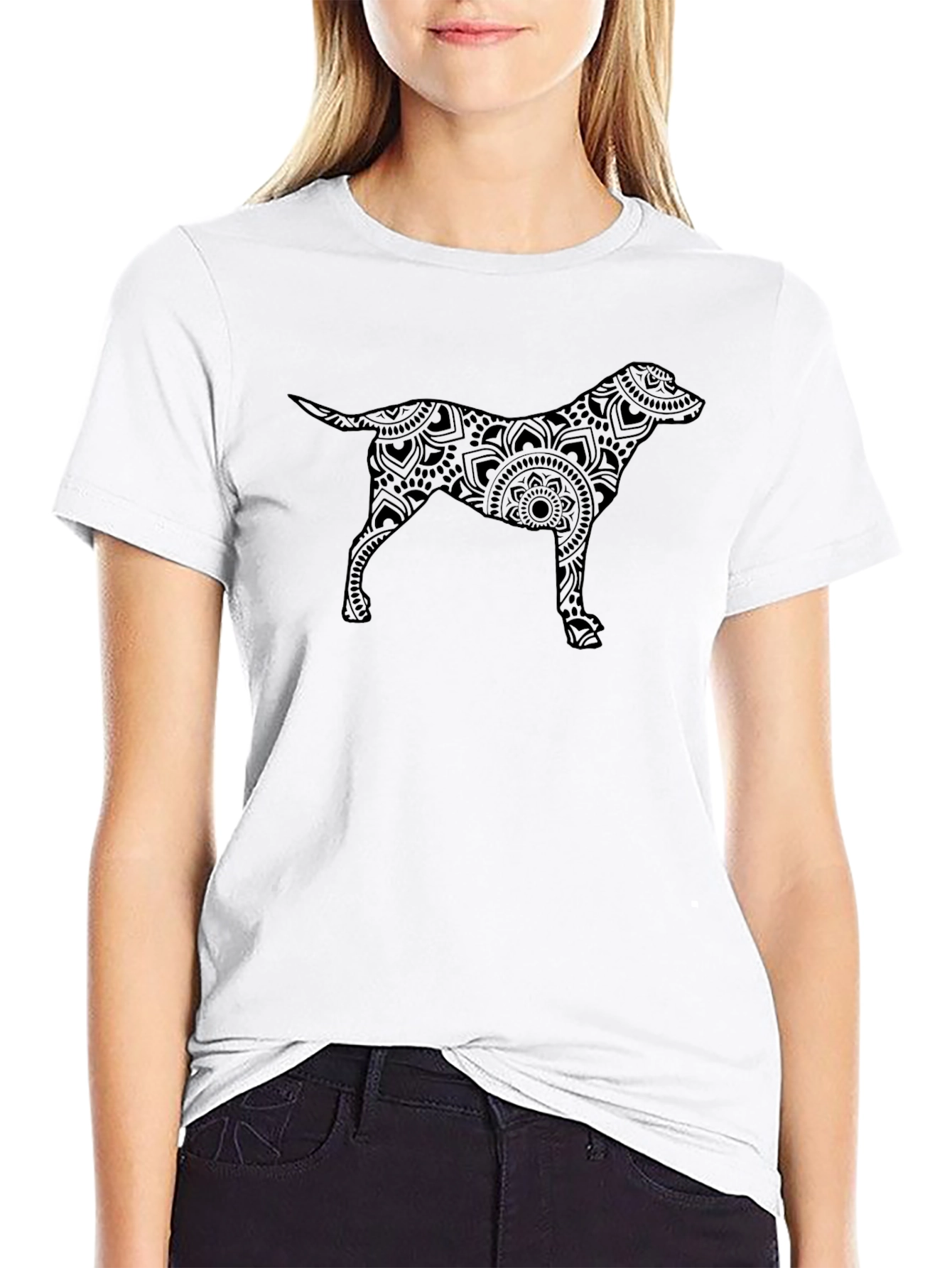 Dog Mandala Black T-Shirt - Unique Pet Lover Tee
