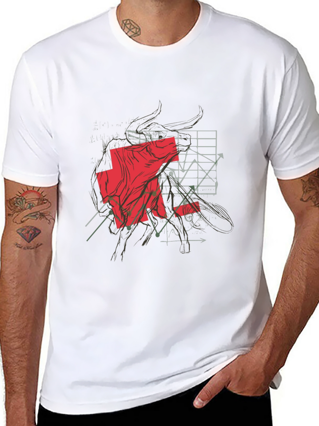 Bold Bull Market Graphic Tee - Black