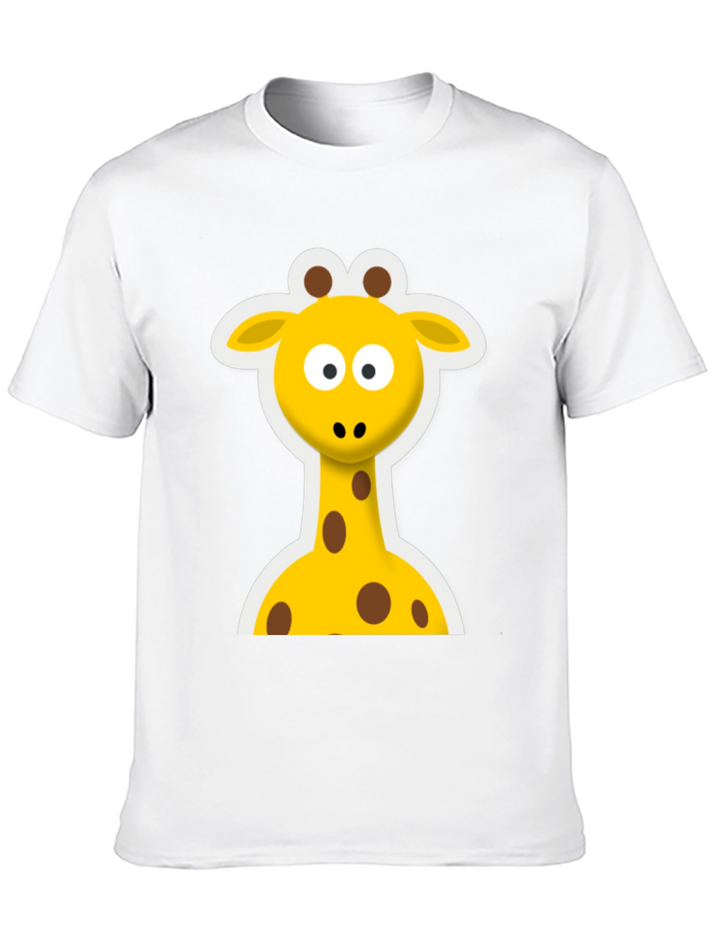 Cute Giraffe Graphic Black T-Shirt