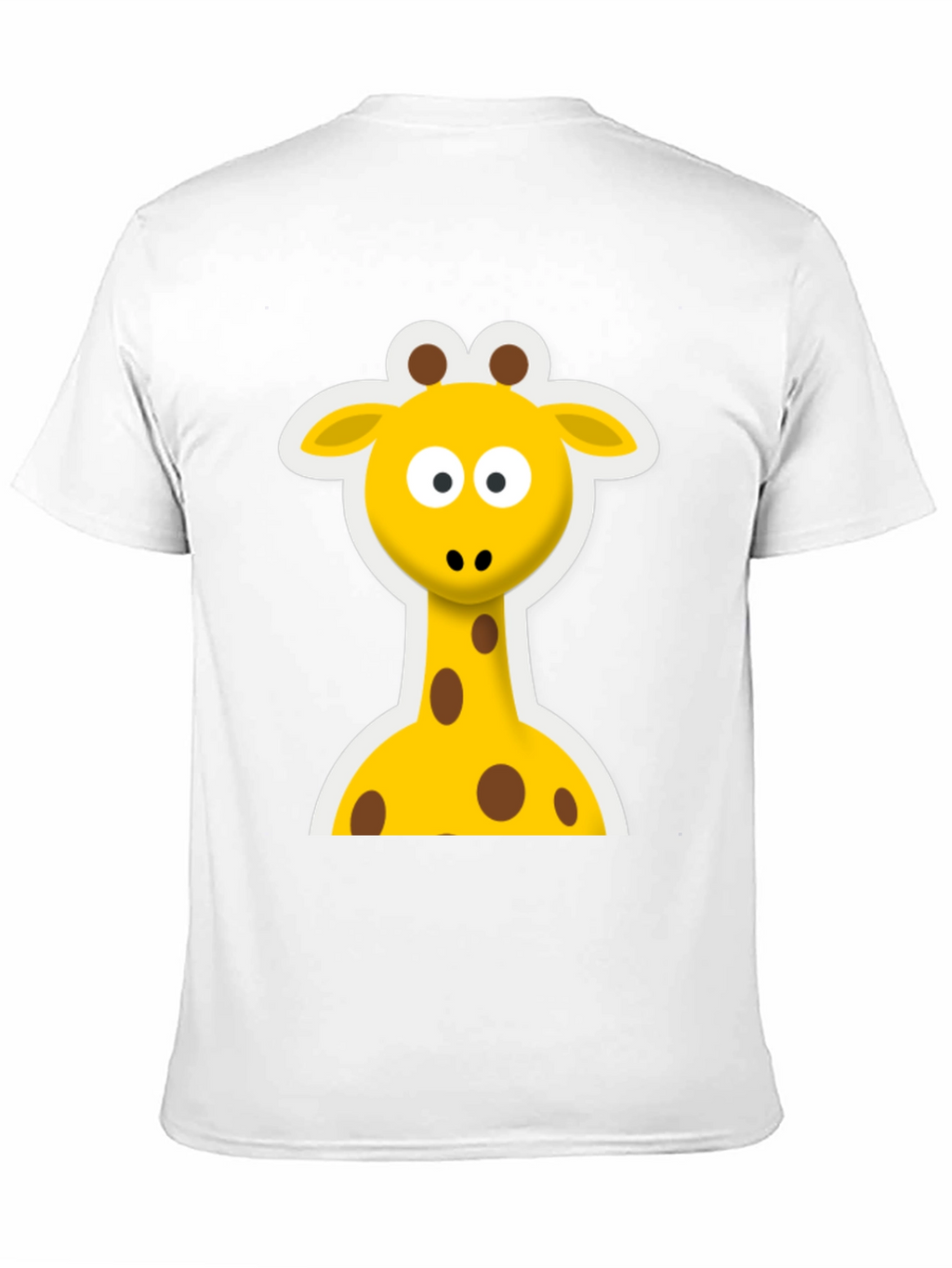 Cute Giraffe Graphic Black T-Shirt