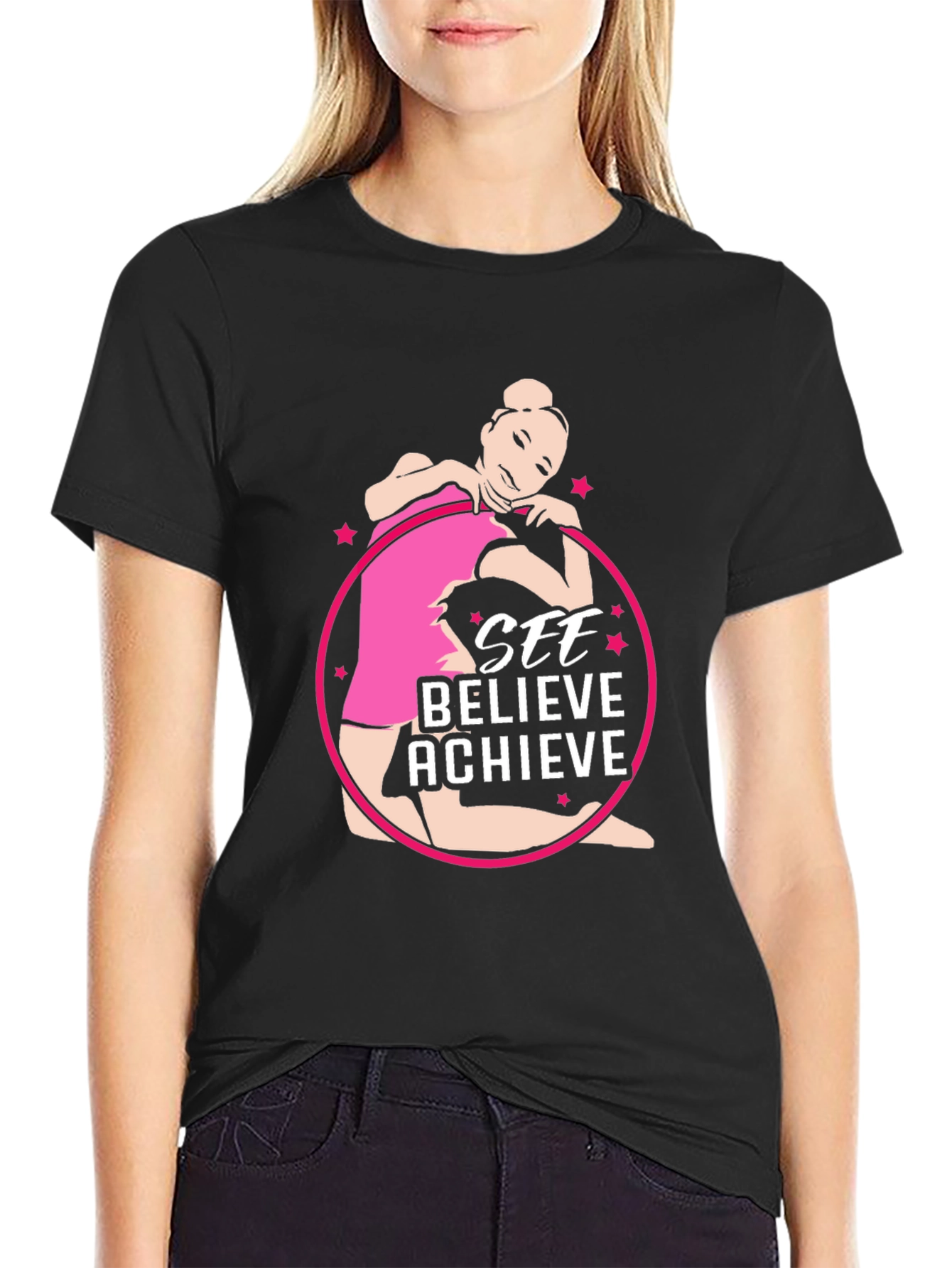 See Believe Achieve Gymnast Tee