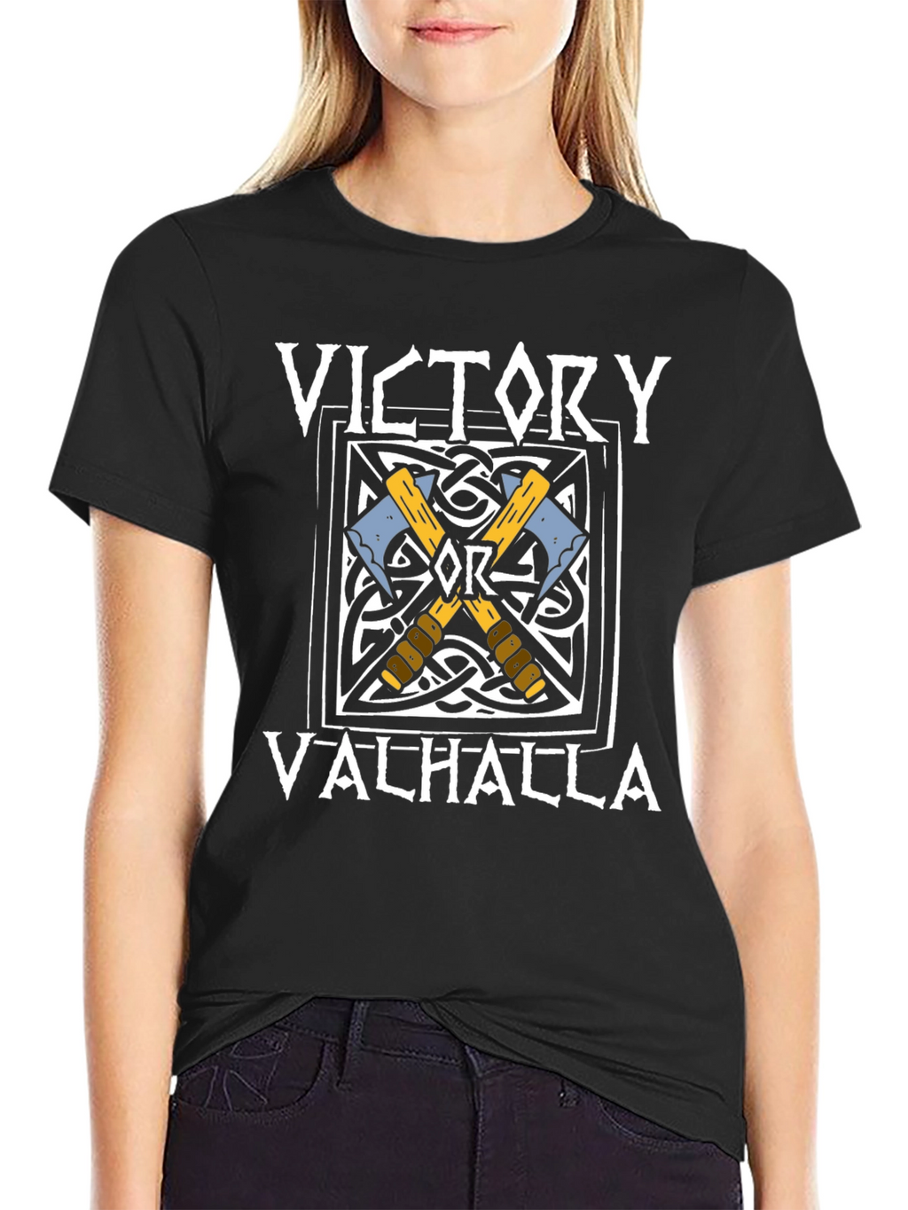 Victory or Valhalla Viking Axe T-Shirt