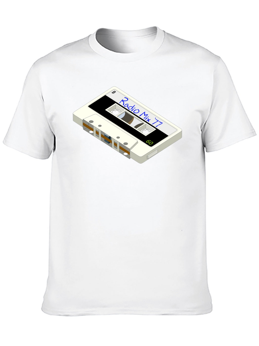 Retro Radio Mix 77 Cassette Graphic Tee - Black
