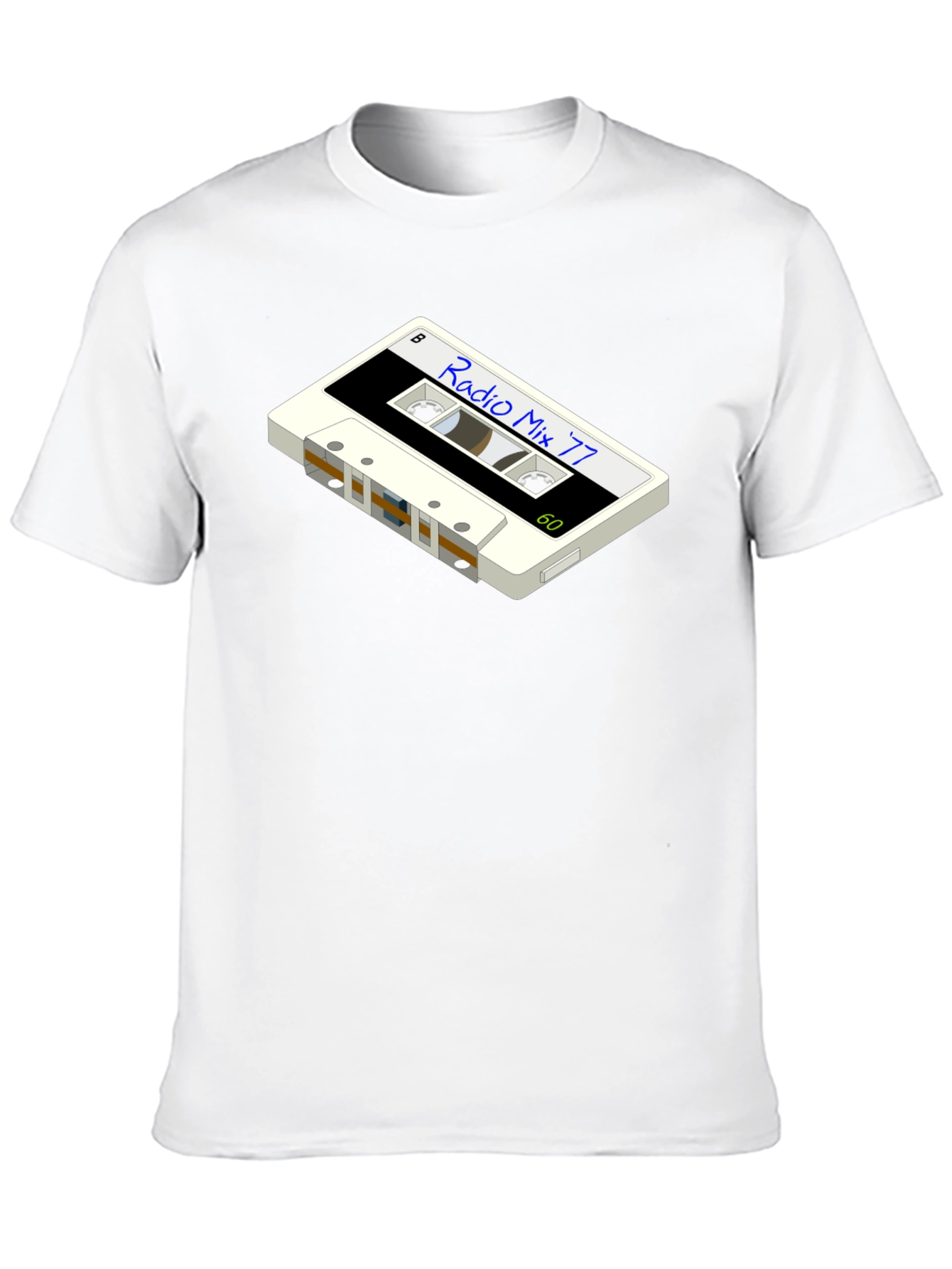 Retro Radio Mix 77 Cassette Graphic Tee - Black