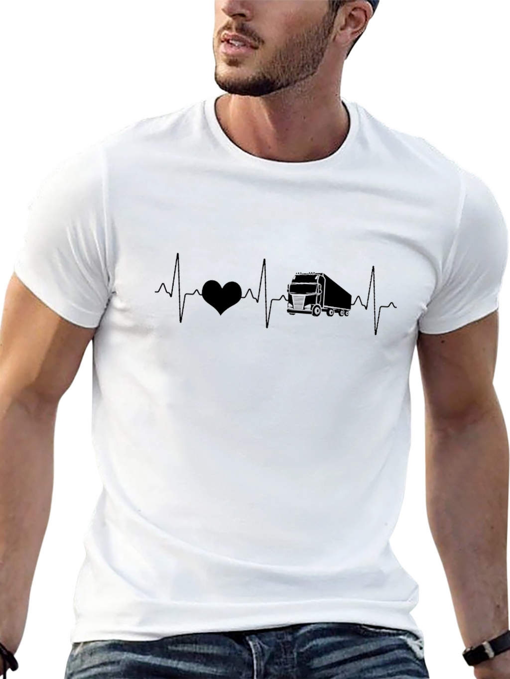 Trucker Heartbeat T-Shirt