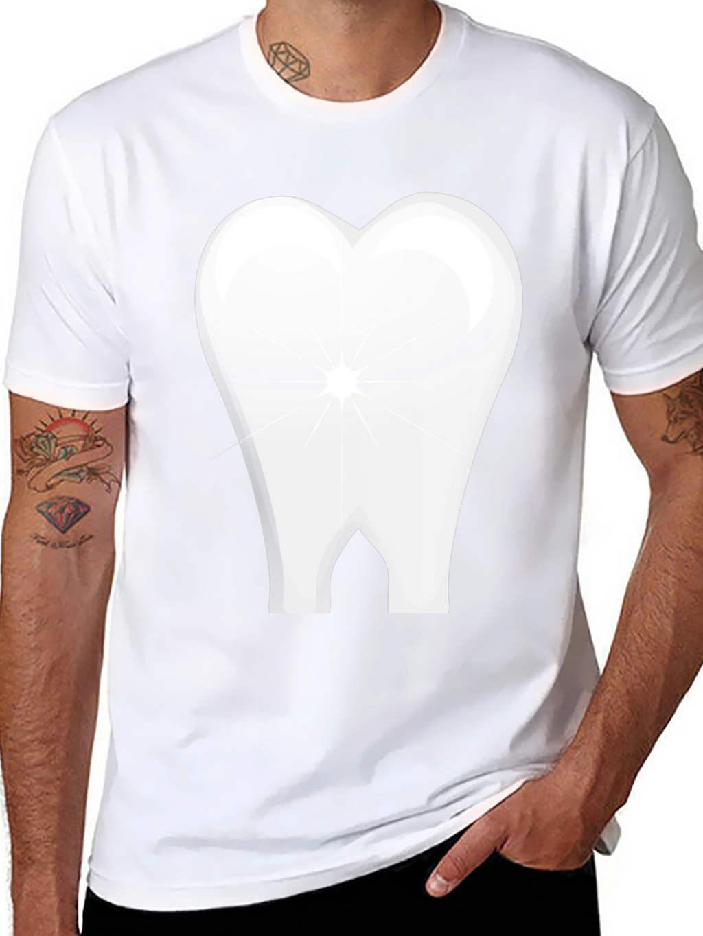 Tooth Graphic Black T-Shirt Dental Humor