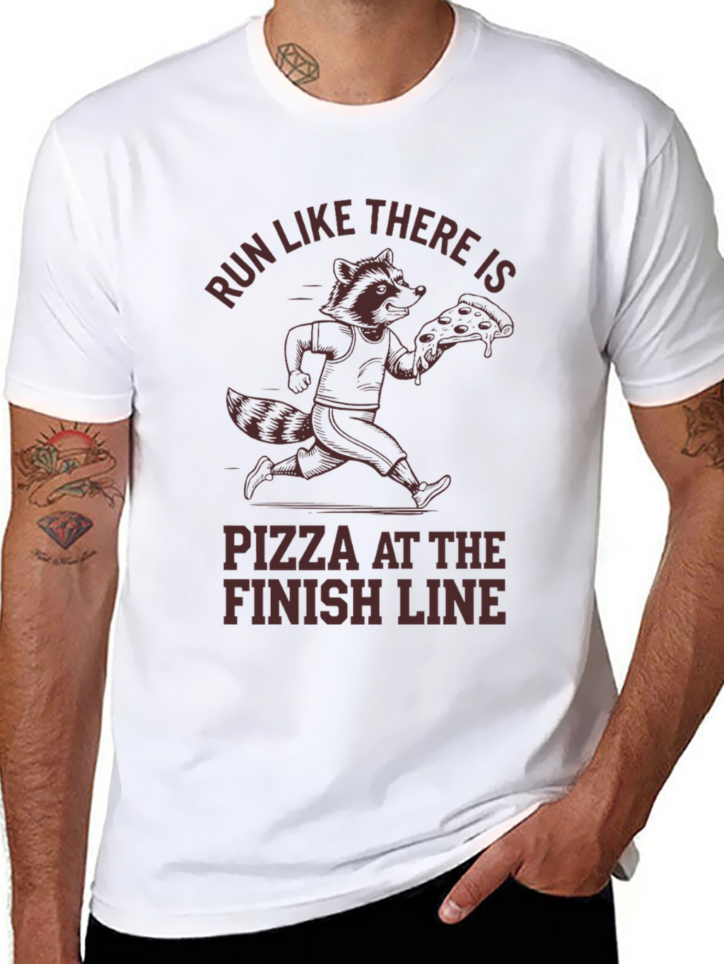 Run for Pizza Graphic T-Shirt