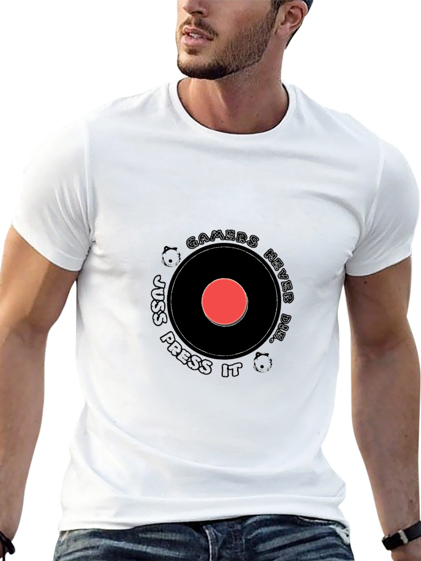 Gamers Never Die Black Graphic T-Shirt