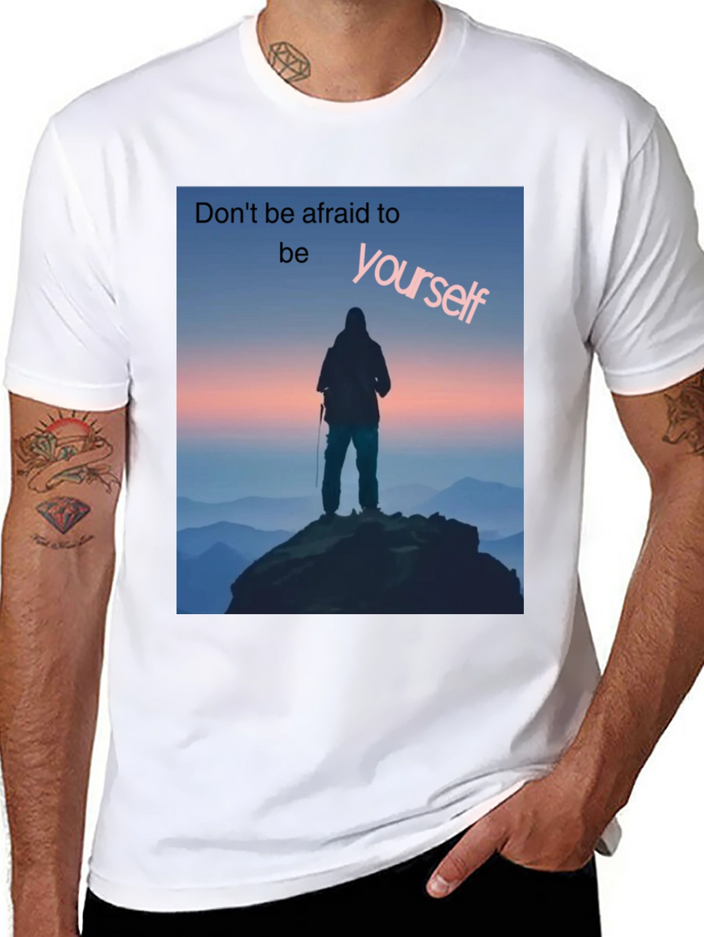 Be Yourself Graphic Tee - Black