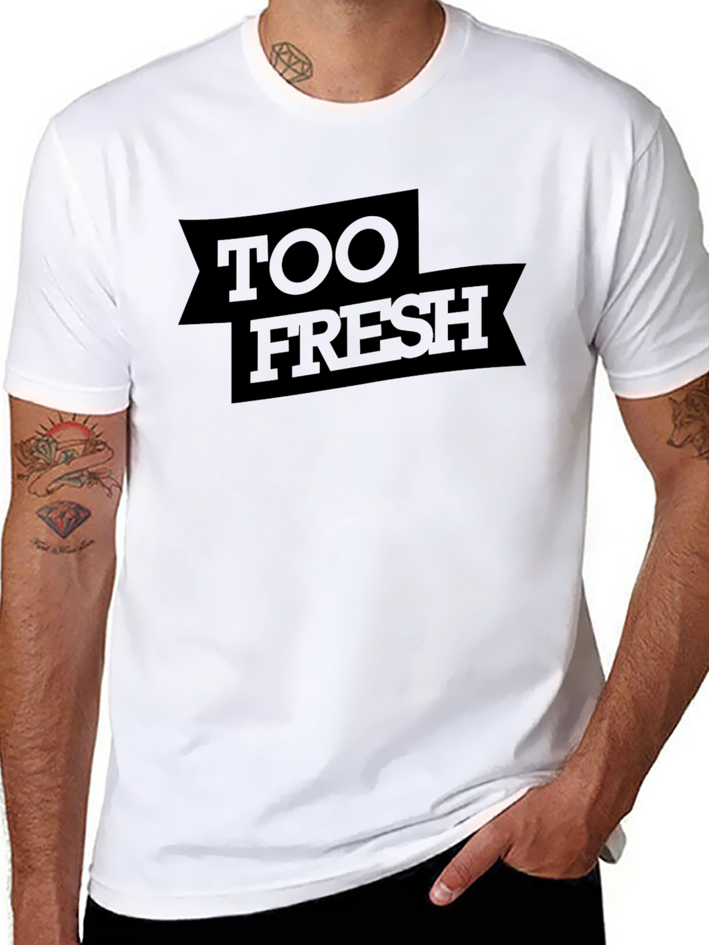 Too Fresh Graphic Tee - Mens Casual Black Shirt