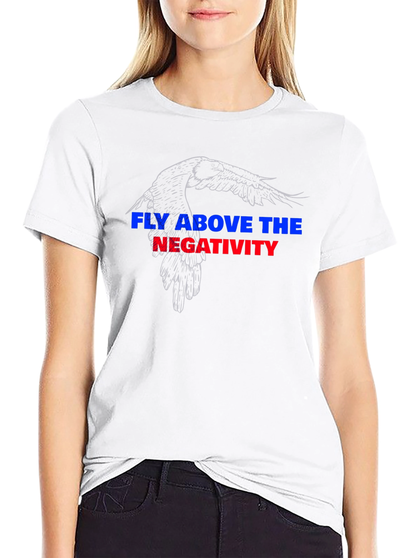 Fly Above Negativity Black Graphic Tee