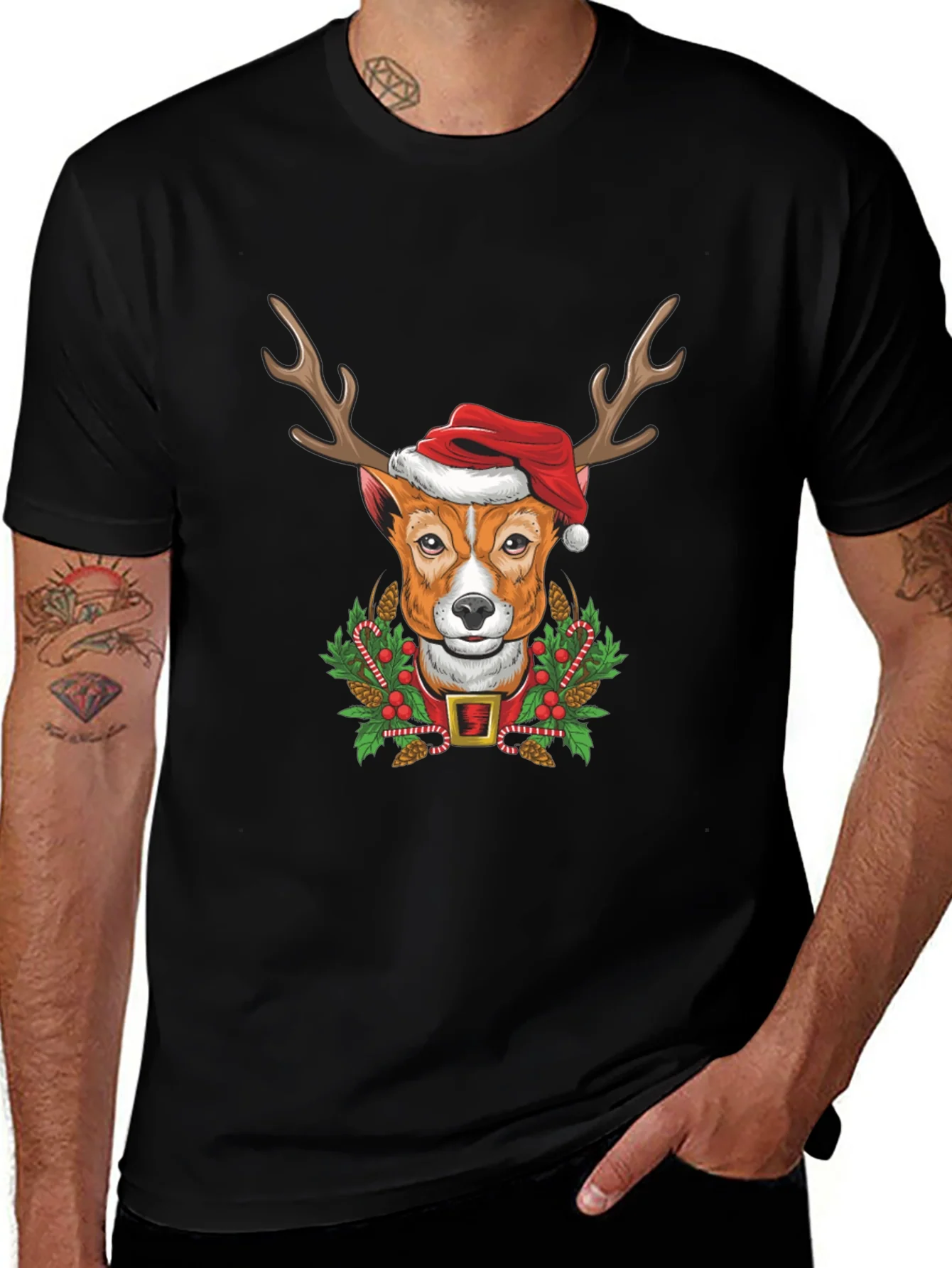 Dog Reindeer Christmas T-Shirt