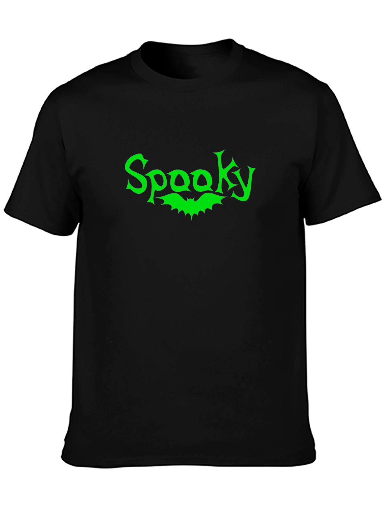 Spooky Bat Graphic Tee - Black