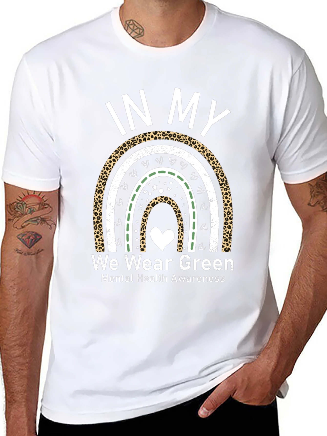 In My We Wear Green Mental Health Awareness T-Shirt