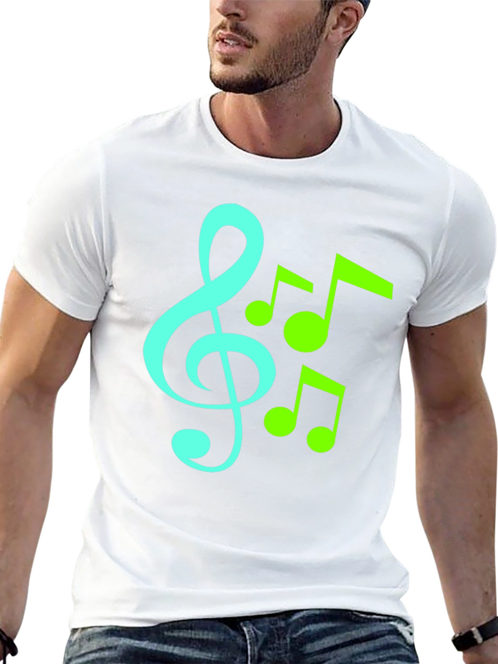 Musical Notes Graphic T-Shirt - Trendy Music Lover Tee