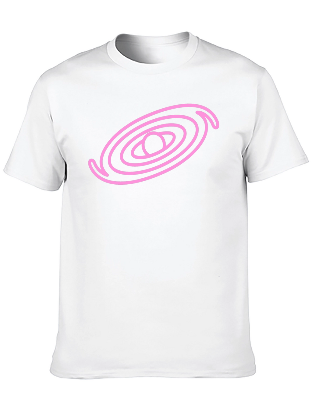 Cosmic Pink Galaxy Graphic Black T-Shirt