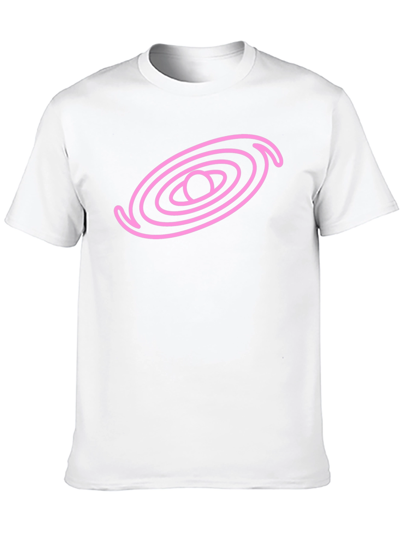 Cosmic Pink Galaxy Graphic Black T-Shirt