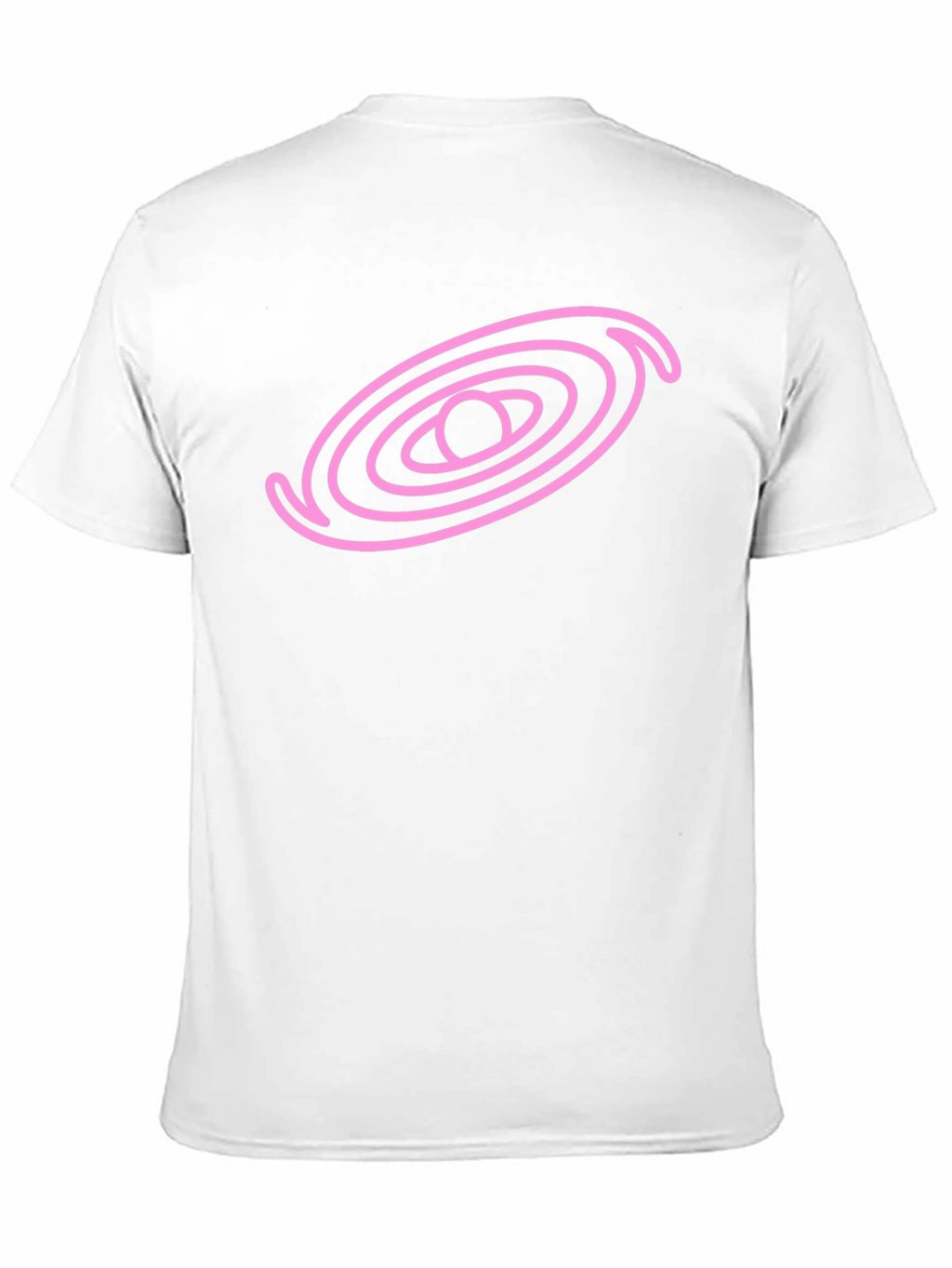 Cosmic Pink Galaxy Graphic Black T-Shirt